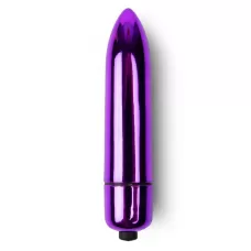 Фиолетовая вибропуля с заостренным кончиком фиолетовый 