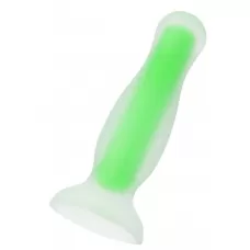 Зеленая, светящаяся в темноте анальная втулка Victor Glow - 10 см зеленый 