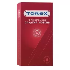 Презервативы Torex  Сладкая любовь  с ароматом клубники - 12 шт  