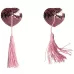 Розовые пэстисы-сердечки Gipsy с кисточками розовый 