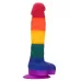 Разноцветный фаллоимитатор-реалистик COLOURFUL DILDO - 20 см разноцветный 