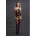 Эффектный комбинезон со стразами Suspender Rhinestone Bodystocking черный S-M-L