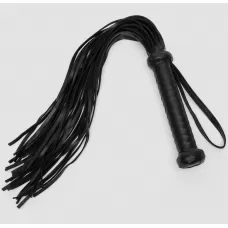 Черный кожаный флоггер Bound to You Faux Leather Flogger - 63,5 см черный 