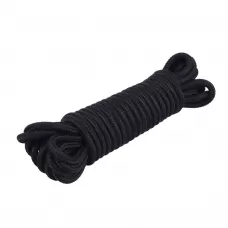 Хлопковая черная верёвка для любовных игр Mini Silk Rope - 10 м черный 