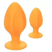 Набор из двух оранжевых анальных пробок Cheeky оранжевый 