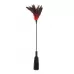 Стек-щекоталка Sweet Caress Feather Whip - 58 см черный с красным 