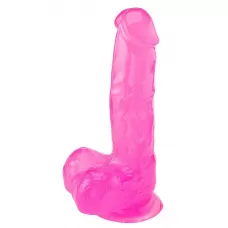 Розовый реалистичный фаллоимитатор - 18 см розовый 