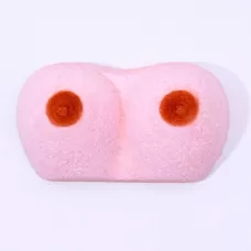 Фигурная бомбочка для ванны «Порадуй свои бидончики» с ароматом малины - 110 гр розовый 