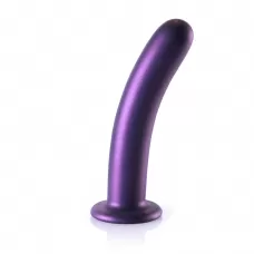 Фиолетовый фаллоимитатор Smooth G-Spot - 17,7 см фиолетовый 