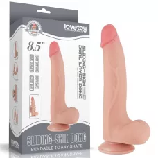 Телесный фаллоимитатор 8.5 Sliding Skin Dual Layer Dong - 20 см телесный 