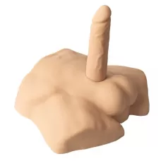 Телесный мужской полуторс с фаллоимитатором SILEXD Apollo S 7 телесный 