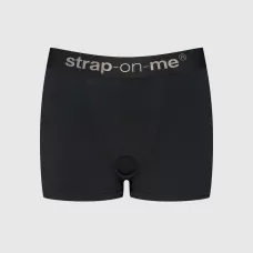 Черные трусики-боксеры для фиксации насадок Strap-on-me Harness Lingerie Allure - size M черный M