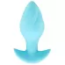 Голубая анальная пробка с вибрацией Cuties Vibrating Mini Butt Plug - 8 см голубой 