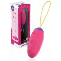 Розовое виброяйцо с функцией постукивания и управлением через приложение розовый 