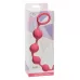 Розовая анальная цепочка Long Pleasure Chain - 35 см розовый 