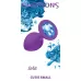 Малая фиолетовая анальная пробка Emotions Cutie Small с голубым кристаллом - 7,5 см нежно-голубой 
