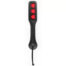 Черная шлепалка NOTABU с красными сердечками - 32 см черный с красным 