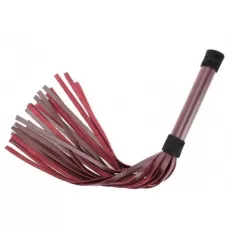 Бордовая плеть Maroon Leather Whip с гладкой ручкой - 45 см бордовый 