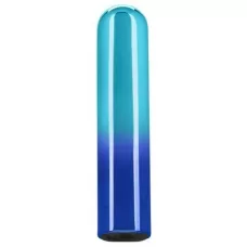 Голубой гладкий мини-вибромассажер Glam Vibe - 9 см голубой 