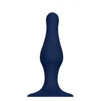 Синяя анальная пробка SILICONE PLUG LARGE - 15,6 см синий 