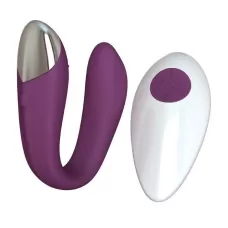 Фиолетовый вибратор для пар Fera с пультом ДУ фиолетовый 