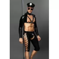 Игровой костюм полицейского Josh черный S-M-L