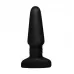 Черная анальная пробка Slim R Smooth Rimming Plug with Remote - 14 см черный 