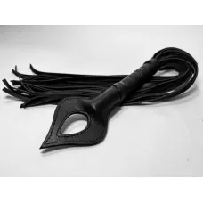 Черная кожаная плеть  Пиковая Дама  - 60 см черный 