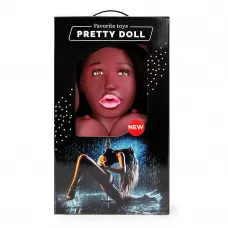 Темнокожая надувная секс-кукла с вибрацией Лионелла коричневый 