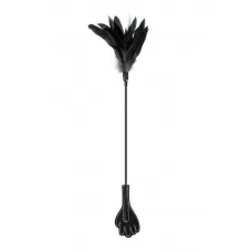 Двусторонний стек-щекоталка Sweet Caress Feather Whip - 58 см черный 