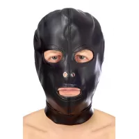 Маска-шлем с прорезями для глаз и рта черный 