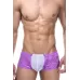 Кружевные трусы-хипсы для мужчин фиолетовый с белым L-XL