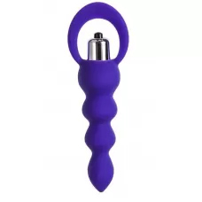 Фиолетовая анальная вибровтулка Twisty - 14 см фиолетовый 