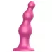 Розовая насадка Strap-On-Me Dildo Plug Beads size S розовый 