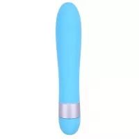 Голубой классический вибратор Precious Passion Vibrator - 17 см голубой 