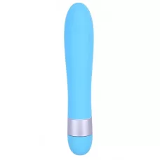 Голубой классический вибратор Precious Passion Vibrator - 17 см голубой 