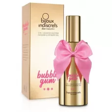Гель с ароматом жвачки Bubblegum 2-in-1 Scented Silicone Massage And Intimate Gel - 100 мл  