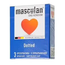 Презервативы с пупырышками Masculan Dotted - 3 шт  