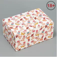 Сборная подарочная коробка «Веселые джентельмены» -  22 х 15 х 10 см разноцветный 