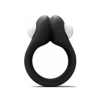 Черное эрекционное кольцо Zippy Vibrating Ring With Bullet черный 