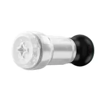 Набор PowerBlow   Feel Pocket Stroker Crystal: мастурбатор и интерактивная насадка серый 