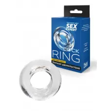 Прозрачное эрекционное кольцо-бублик прозрачный 