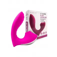 Ярко-розовый вибромассажер с вакуумной стимуляцией клитора ярко-розовый 