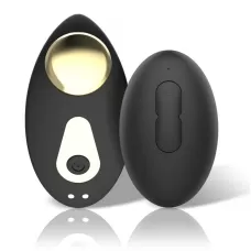 Черный перезаряжаемый вибратор в трусики с пультом ДУ черный 