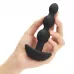 Чёрная анальная виброёлочка TRIPLET ANAL BEADS BLACK - 14 см черный 