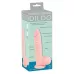 Реалистичный фаллоимитатор с чуть зауженной головкой Medical Silicone Dildo - 21 см телесный 