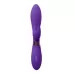 Фиолетовый вибратор Leyla с клиторальным отростком - 20,5 см фиолетовый 