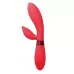 Красный вибратор Leyla с клиторальным отростком - 20,5 см красный 