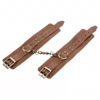 Коричневые кожаные наручники Maya коричневый 