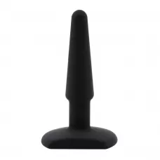 Черная анальная втулка Silicone Butt Plug 4  - 11 см черный 